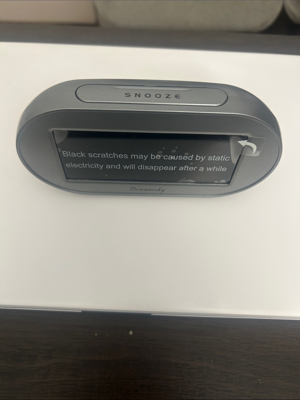 Gray Digital Alarm Clock with Snooze